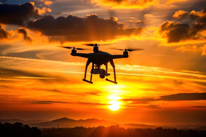 Drone in sky